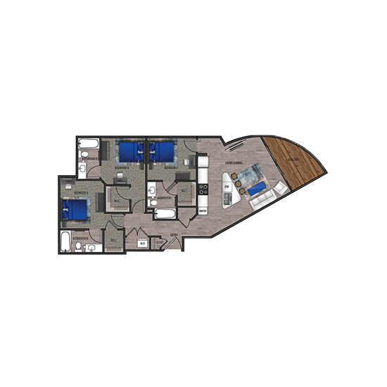 Floor Plans | University Station Apartments